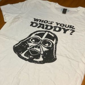 Darth Vader Who’s Your Daddy T-Shirt S Mens / Unisex Star Wars Graphic Tee NWT